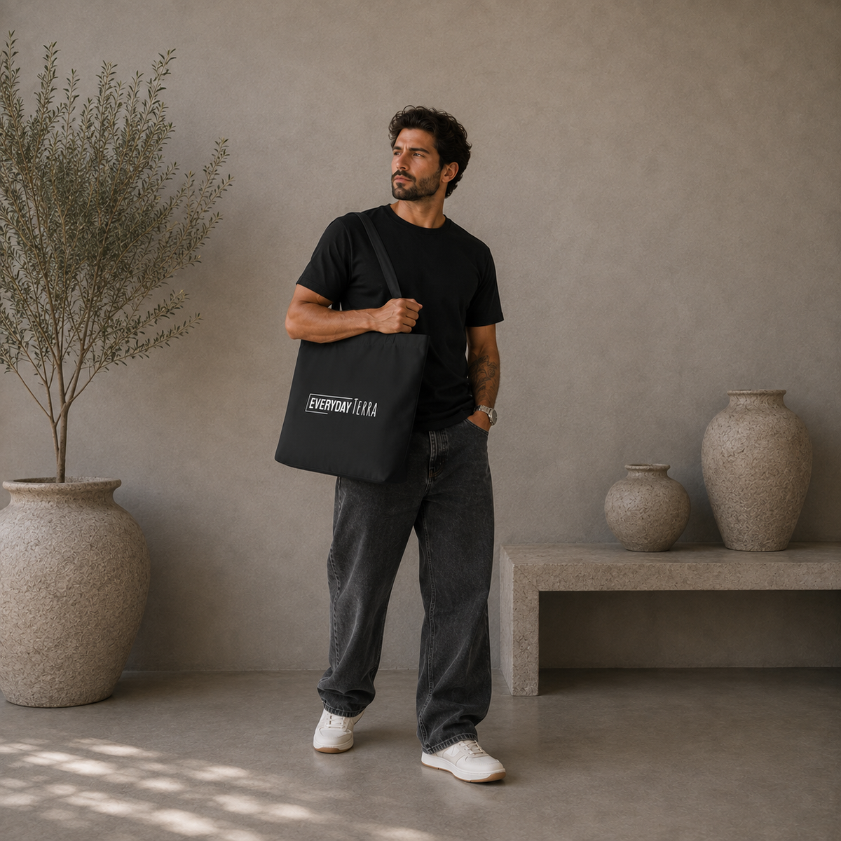 Everyday Eco Tote Bag | Black Large